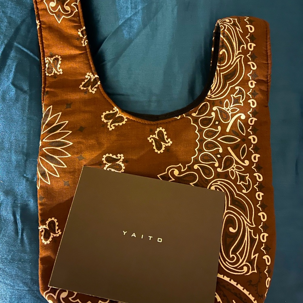 Yaito brown paisley knot bag
